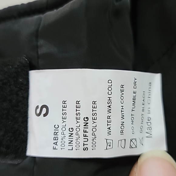 Fragralley Dog Black White Plaid Reversible Fall Winter Coat Harness Hole Size S - Picture 7 of 9